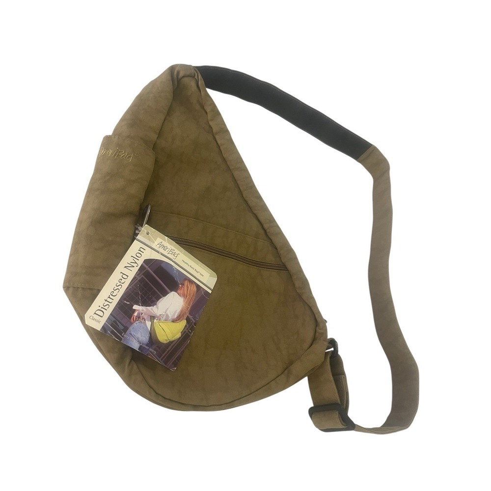 AMERIBAG Backpack Bag Distressed Nylon - TAUPE XS